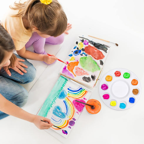 Acrylic Paint Palette Trays 10Pcs Plastic Pallets for Kid, Adult, Student Oil Watercolor Craft DIY Art Painting...
