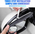 2 PCS Car Rearview Blind Spot Mirror Rain Eyebrow Integrated, 2-in-1 Carbon Fiber Rain Eyebrow Reflective Protection Shield, Adjustable Expanded V...