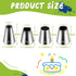 Suuker extra large piping tips set (F02 F06 9FT R22L), stainless steel round piping tip,large star square wide jumbo piping tips,eclair churro mer...