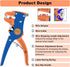Automatic Wire Strippers 2 in 1 Wire Stripper and Cutter for Stripping Single or Multiple Strand Cables Auto Wire Stripper Tool 10-22 AWG...