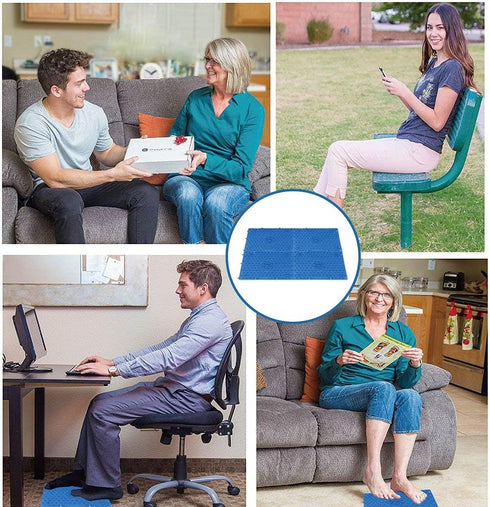 Foot Massage Mat Massage Pad Acupressure Mat Bathroom Mat Yoga Mat Outdoor Game 2 PCS (Blue)...