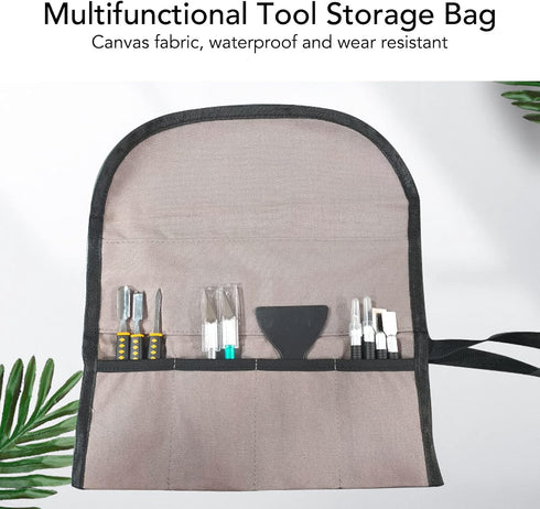 Tool Roll Up Bag, Chisel Tools Canvas Tool Pouch Multi Purpose Multi-Purpose Woodworking Hand Tool Storage Organizer, Best Gift for Carpenter...