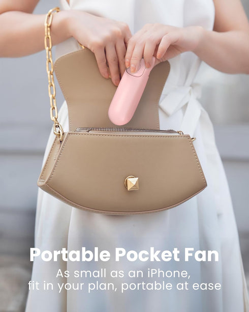 Koonie Portable Handheld Fan, Foldable Mini Hand Held Fan for Travel, Small Pocket Fan for Women, Battery Operated Fan with 8 Working Hours for In...