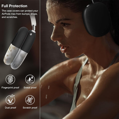 BRG 7 in 1 Silicone Case Covers for AirPods Max, Sweat-Proof Ear Pad Case Covers/Ear Cup Covers/Headband Cover for AirPods Max Headphones, Accesso...