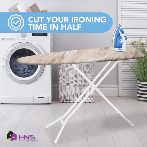HOLDN’ STORAGE Ironing Board Cover and Pad - Iron Board Cover with Padding 15" x 54" - Iron Board Cover Large Fits All Standard Sizes - Heat Refle...