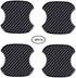 4Pcs Universal 3D Carbon Fiber Car Door Handle Paint Scratch Protector Sticker Auto Door Handle Cups Protective Pad (M)...