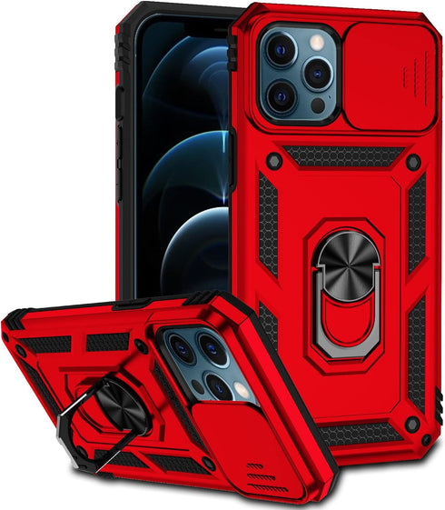 Hitaoyou Compatible with iPhone 12 Pro Max Case, iPhone 12 Pro Max Case with Camera Cover & Kickstand Military Grade Shockproof with Magnetic Car ...
