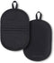 KitchenAid KA GB Ribbed Soft Silicone Pot Grabber 2-Pack Set, 5"x8", Onyx Black...