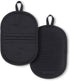 KitchenAid KA GB Ribbed Soft Silicone Pot Grabber 2-Pack Set, 5"x8", Onyx Black...