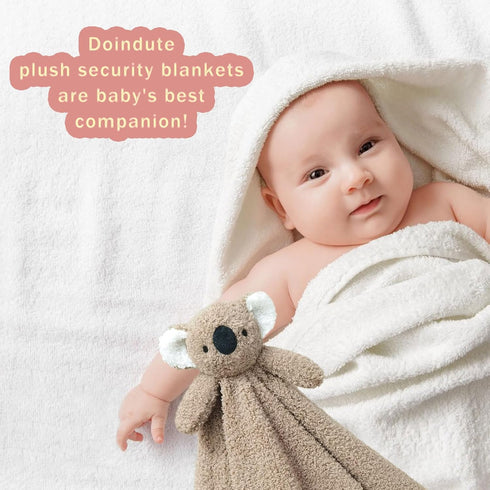 Baby Brown Koala Soft Stuffed Animal Security Blanket, Plush Koala Character Lovey Blanket, Baby Shower/Nursery Gift, Cuddly Newborn, Infant, Todd...