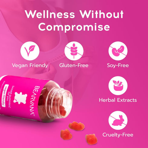BEARVANA Top Support Gummies for Women | Support Natural Balance and Confidence | Fitness Supplement | Essential Vitamins | 9 Herbs Including Fenu...