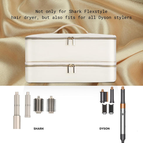 Carrying Case for Shark Flexstyle, Double-Layer Travel Case for Dyson Supersonic Hair Dryer/Dyson Airwrap, Waterproof Storage Case Travel Organise...