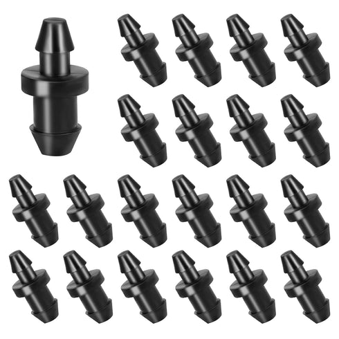 AIEX 100pcs Drip Irrigation Plugs, 1/4" Drip Tubing End Cap Irrigation Stopper Goof Hole Plugs Drip System Parts for Home Garden Lawn (Black)...