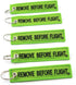 Remove Before Flight Keychain - Lime Green - 5pcs...