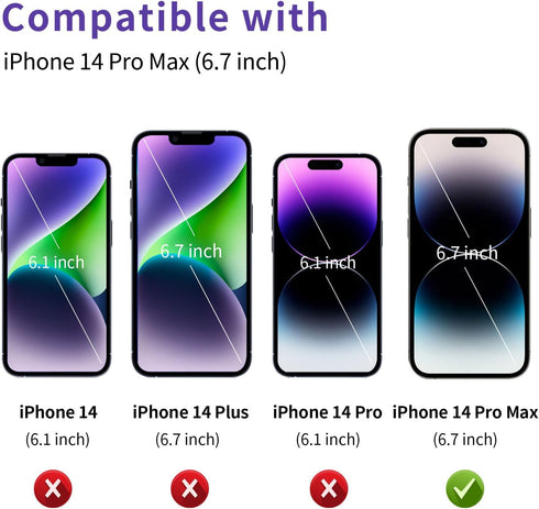 for iPhone 14 Pro Max Case Wallet Clear Protective Phone Case with Credit Card Holder Heavy Duty Protection Shockproof Anti-Scratch Anti-Yellow Co...