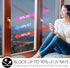 HIDBEA One Way Privacy Window Film, Daytime Mirror Reflective Heat Control UV Sun Blocking Non-Adhesive Static Cling Window Tint for Home and Offi...