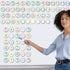 54 Pcs Numbers Magnetic Accents Pastal Theme Round Whiteboard Magnets for Classroom Blank Magnetic Numbers for Classroom Whiteboard Dry Erasable M...