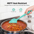 High Heat Resistant Silicone Spatulas: U-Taste 480ºF Hot Proof Food Grade Flexible Silicon Baking Scraper, Food Grade Rubber Kitchen Cooking Mixin...