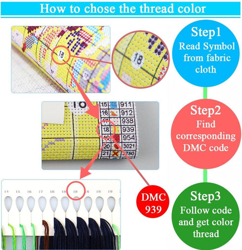 Cow Stamped Cross Stitch Kits for Adults Beginners, DIY Animals Cross Stitch Patterns Kits Printed Dimensions Needlepoint Kits,Crafts Embroidery K...