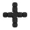 IP68 Outdoor Waterproof Electrical Wire X-Shape Connector for 5-12mm Wire Diameter, (Max 24A, 450V), 4 Way (3 Pin)...