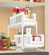 Ideaworks Two-tier Under Sink Sliding Shelf, White, standard, (TV7465)...