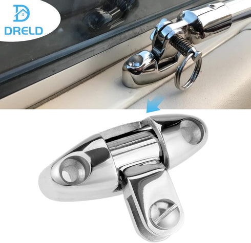 Bimini Top Deck Swivel Hinge, 316 Stainless Steel Side Mount Swivel Hinge Marine Hardware Accessories Fit for Fishing Boat Yacht (Pack of 2)...