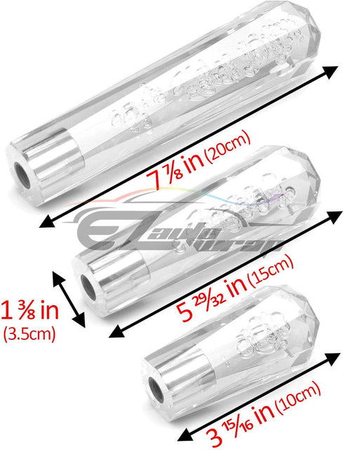 EZAUTOWRAP Shift Knob Stick Crystal Transparent Bubble Clear Transparent Throw Gear Shifter 20cm...
