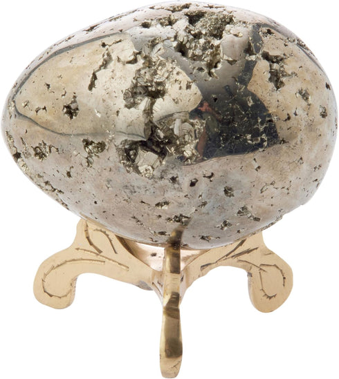 Bard's Brass-toned Egg Stand/Holder, Small Scroll Leg, 0.625" Diameter (Fits Hen Sized Eggs)...