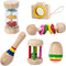 Toddler Musical Instruments, Wooden Percussion Instruments Toys, Eco-Friendly Rattle Music Set for Kids Boys Girls - Preschool Early Educational M...