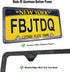 Front License Plate Mounting Kit- Carbon Fiber License Plate Frame and Universal Bracket for 2 Hole Front Bumper, Black Aluminum Car Tag Holder Ad...