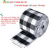 19.6 Yard 2.5 inch Wide Buffalo Plaid Ribbons Wired Edges, 2 Rolls Black and White Checkered Ribbon for Christmas Tree Gift Decorations...