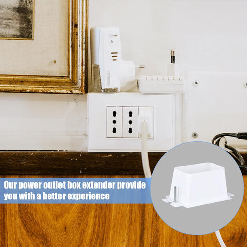 6PCS BE1-6 (1 Gang) Electrical Outlet Box Extender, Single Gang Box Extender with 12pcs Screws Power Switch Heavy Duty Plastic Unit Receptacle Ext...
