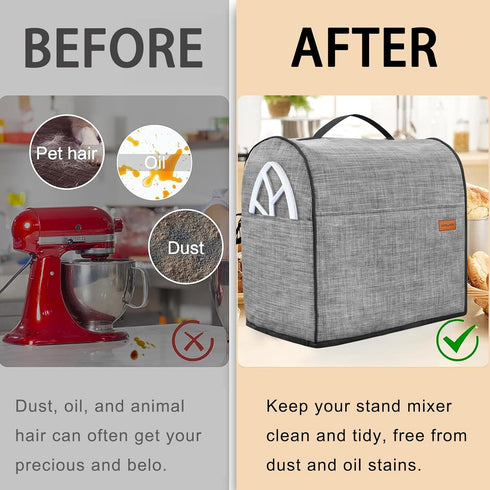 Stand Mixer Cover Compatible with KitchenAid Mixer, Dust Cover with Zipper Pocket for Kitchenaid 4.5-5Qt Mixer Accessories Kitchenaid Mixer Attach...