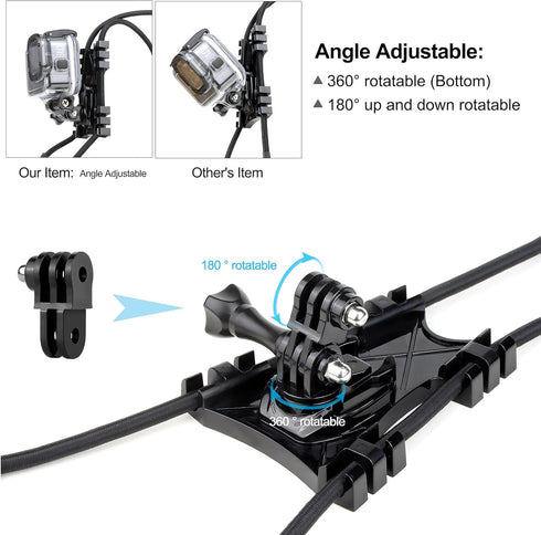10-in-1 Gopro Fence Mount Upgraded Hook Chain Link for Hero 12 11 10 9 8 Max Session/Insta360/Action Digital Cameras/Smartphones-Ideal Backstop fo...