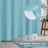 AooHome Extra Long Shower Curtain 72x78 Inch, Fabric Shower Curtain Liner for Hotel with Hooks, Weigthed Hem, Water Repellent, Blue...