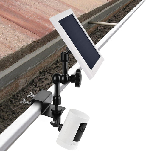 2-in-1 Gutter Mount for Ring Solar Panel, Stick Up Cam Battery, Spotlight Cam Battery and Spotlight Cam Battery Plus/Pro, Perfect Angle to Get Ade...