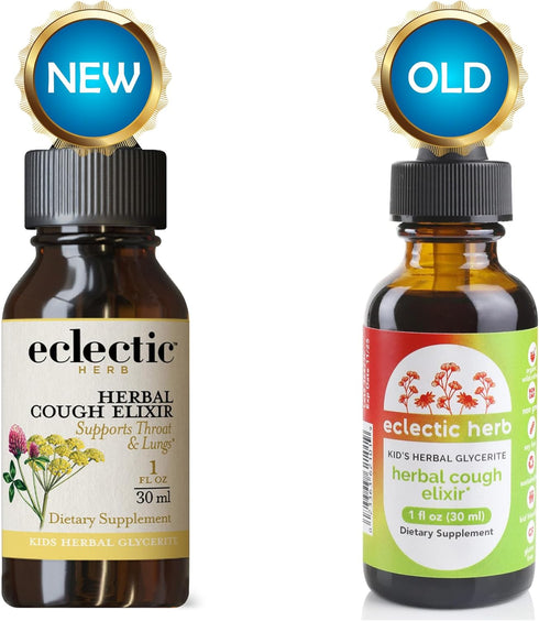 Eclectic Institute Kids, Herbal Cough Elixir, Black Cherry Flavored | Non-GMO, Gluten-Free | 1 fl oz (30 ml)...