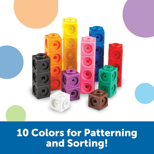 Learning Resources MathLink Cubes - Set of 100 Cubes, Ages 5+ Kindergarten, STEM Activities, Math Manipulatives, Homeschool Supplies, Teacher Supp...