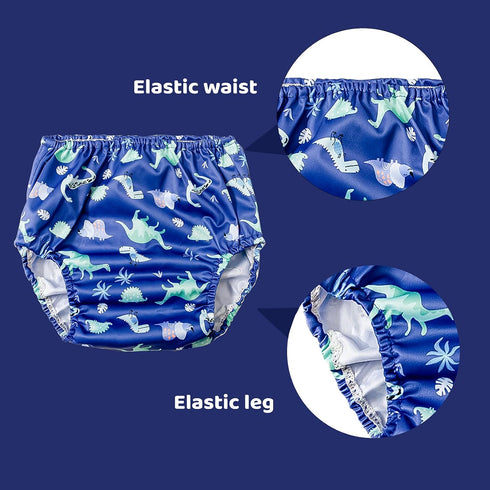 Waterproof Diaper Cover for Rubber Pants for Toddlers Good Elastic Rubber Swim Diaper Cover for Potty Training Underwear Boy 3t...