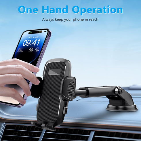 Phone Dash Mount for Car, Phone Holder for Car Windshield Dashboard Window, Gun Mount Hands Free Universal Automobile Cell Phone Holder Fit for iP...