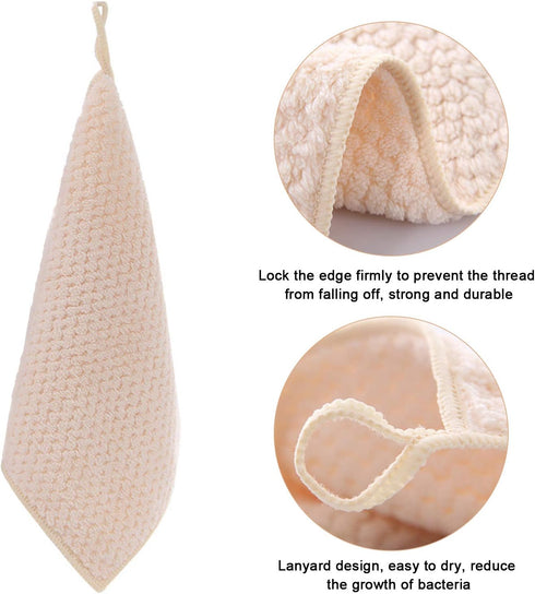 Small Towels with Hanging Loop?Hand Dry Towels for Kitchen & Bathroom, Super Absorbent Soft Small Hanging Towel Set with Hanging Loop, Machine Was...
