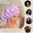 Satin Bonnet Silk Bonnet Hair Bonnet for Sleeping-Slouchy Beanie Hat Satin Sleep Cap for Women's Natural & Curly Hair(Light Purple)...