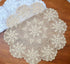 Hetao 100% Cotton Handmade Crochet Round Tablecloth Doilies Lace Table Covers,White, 24 Inch...