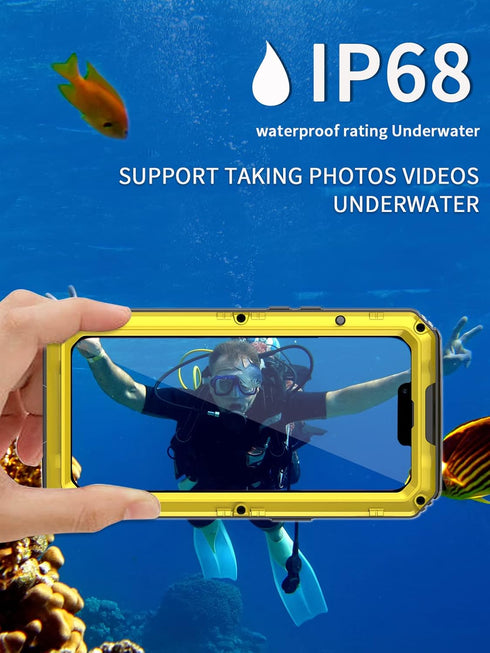 Unitedtime for iPhone 12 Pro Max Case Waterproof with Built-in Screen Protector Full Body Rugged Hard Silicone, Military Grade Shockproof Dustproo...