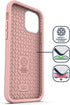 ENCASED Protective Rebel Series Compatible with iPhone 12 Case Heavy Duty Full Body Rugged Cover - White/Pink...