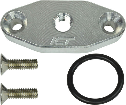 ICT Billet LS Oil Port Adapter 1/8" NPT Turbo Oil Feed Plate Turbocharger Supply LS1 LSX LS3 LQ4 LQ9 LR4 LS6 L33 LS2 LH6 L92 L76 L98 L9H L20 L94 L...
