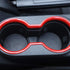 CheroCar for JK Front Water Cup Holder Trim Cover for Jeep Wrangler JK JKU & Unlimited 2010-2018, ABS Interior Decor (Red)...