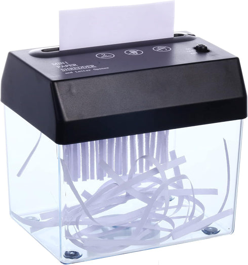 Portable Auto Paper Shredder - Mini USB Document Cutter, Strip Cutting Machine for Office Stationery, Black...