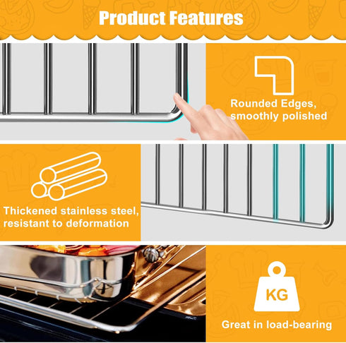 Air Fryer Rack for Ninja Foodi 8 in 1 SP101 Digital Air Fryer Countertop Oven, 13.4''*13.4'' Stainless Steel Air Fryer Accessories Roasting Steame...