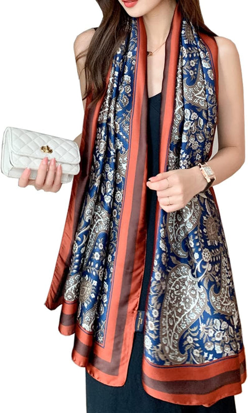 Fashion Scarves Scarf Silk Feeling Scarves Long Lightweight Sunscreen Shawls for Women...
